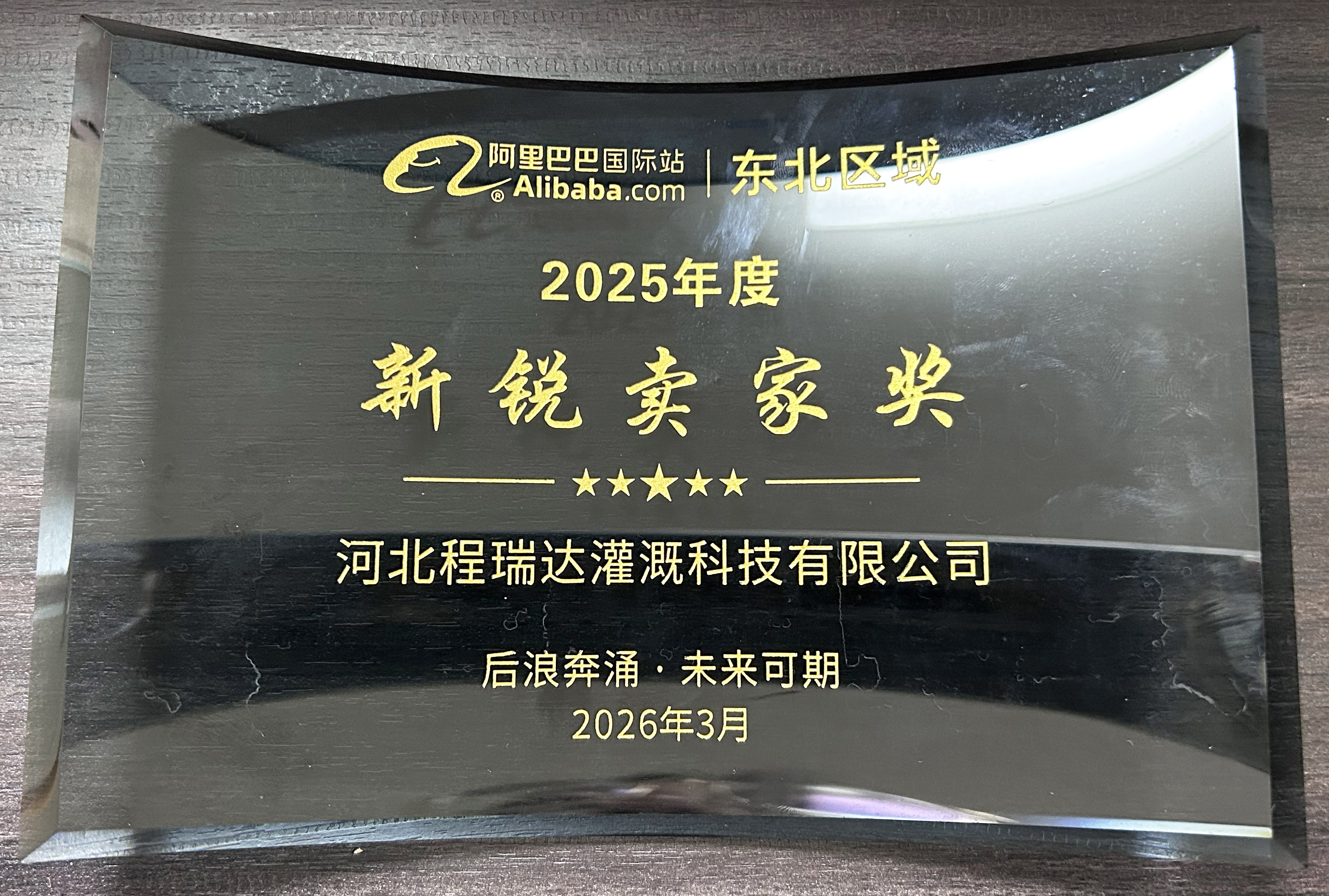 阳泉程瑞达灌溉 | 荣获阿里国际站新锐卖家奖