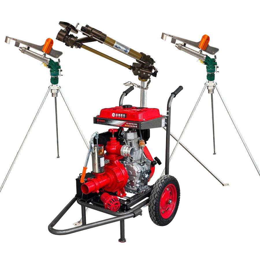 阳泉一体式灌溉机组 全套喷枪水带配齐 抗旱浇地神器